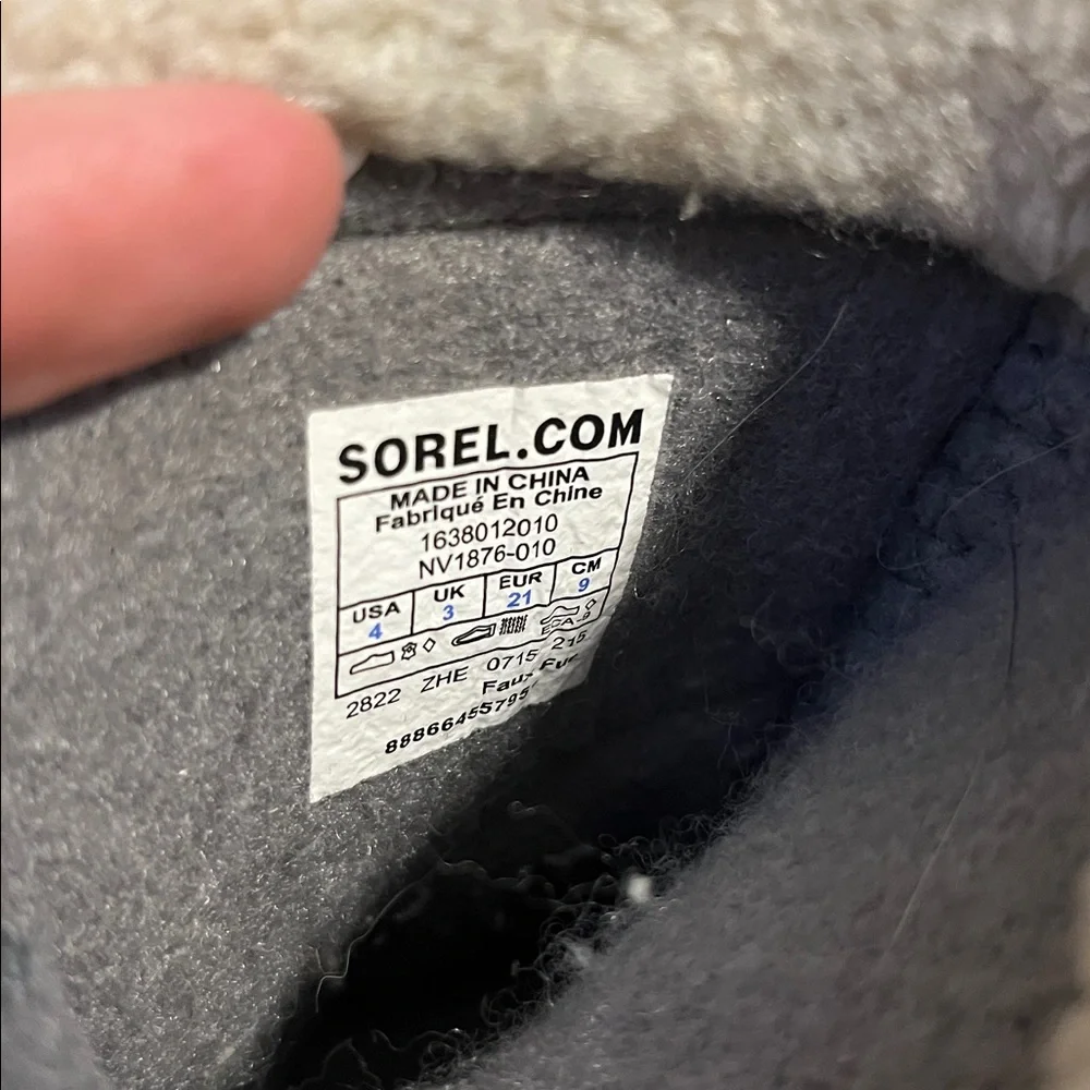 Sorel Toddler Black 1964 PAC Strap Winter Boots Size 4‎